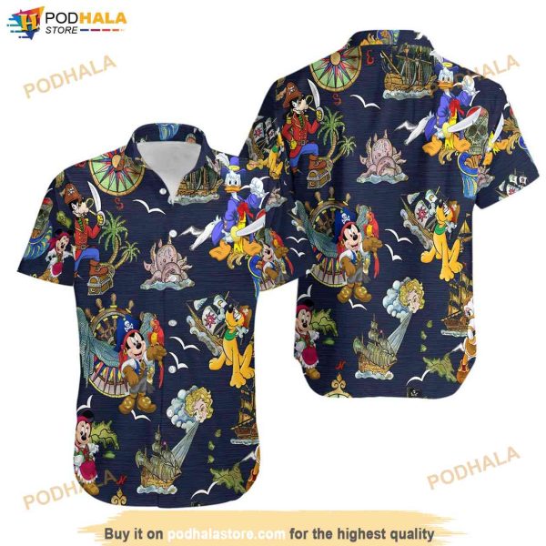 Mickey Pirates Of Caribbean Hawaiian Shirt