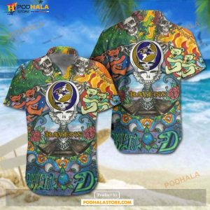 NFL Baltimore Ravens Grateful Dead Hawaiian Shirts