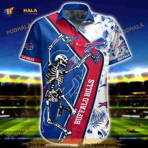 NFL Buffalo Bills Hawaiian Shirt Skeleton Practical Beach Gift