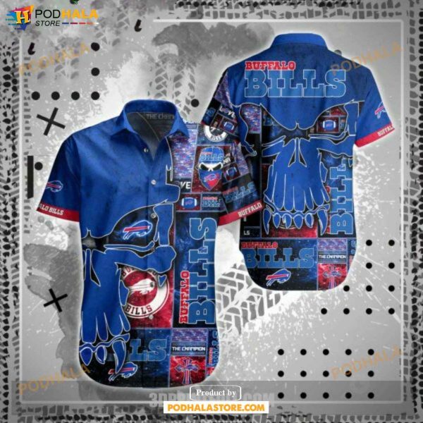 NFL Buffalo Bills Hawaiian Shirt Skull All Over Print