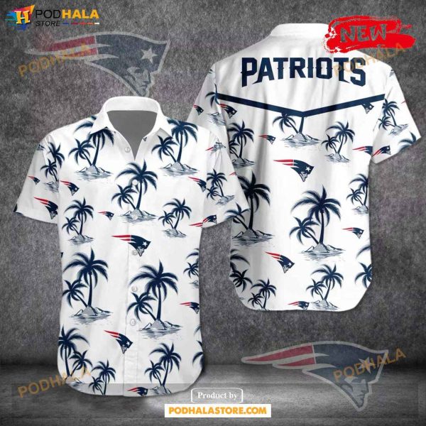 New England Patriots NFL Team Tropical Coconut Hot Summer Button Hawaiian Shirt