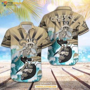 New Orleans Saints NFL Skateboarding Skull Collection Hawaiian Shirt