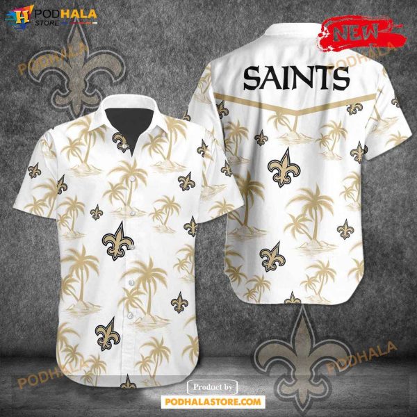 New Orleans Saints NFL Team Tropical Coconut Hot Summer Button Hawaiian Shirt