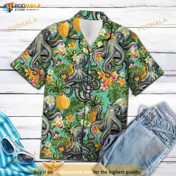 Octopus Fruit Fresh Funny Hawaiian Shirt