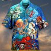 Octopus With Guitar 1 Print Funny Hawaiian Shirt