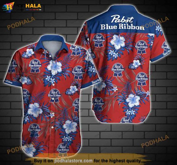 Pabst Blue Ribbon V Funny Hawaiian Shirt