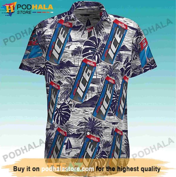 Palm Beach Bud Ice Beer Hawaiian Shirt