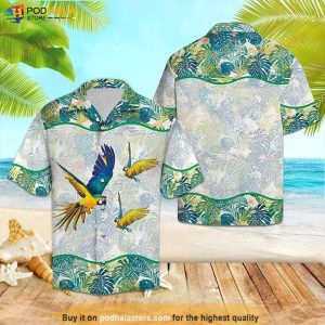 Parrot Tropical Bird Funny Hawaiian Shirt