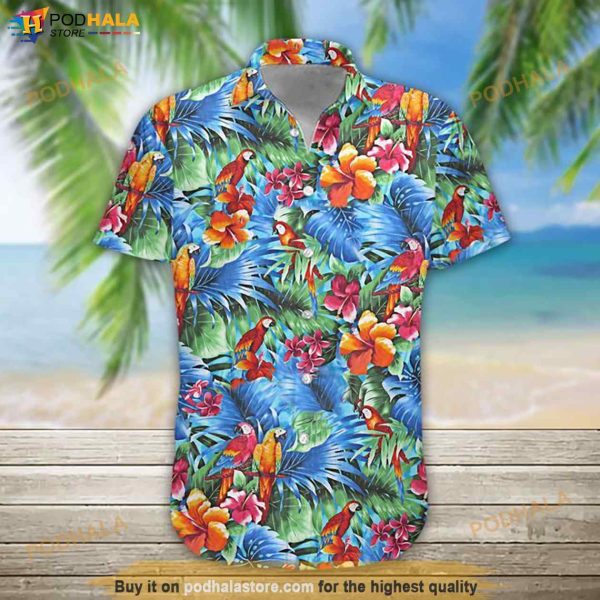 Parrot Tropical Funny Hawaiian Shirt