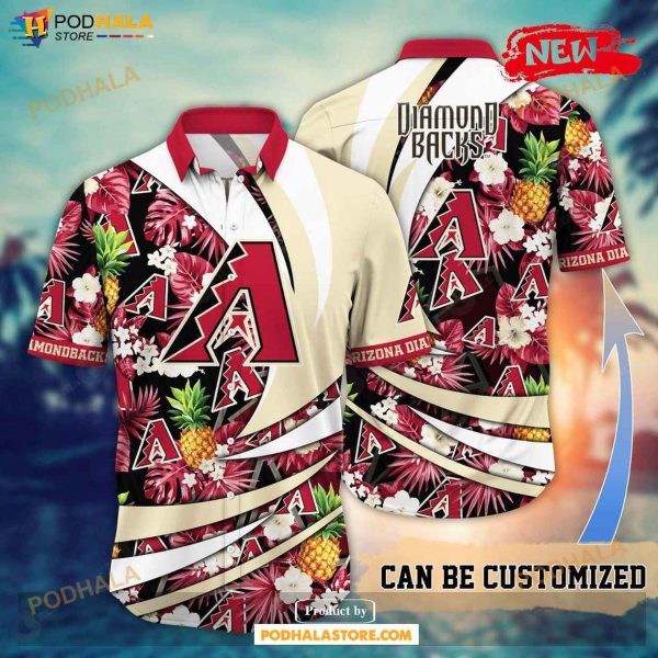 Personalized Arizona Diamondbacks MLB Flower Pineapple Summer Baseball Hawaiian Shirt