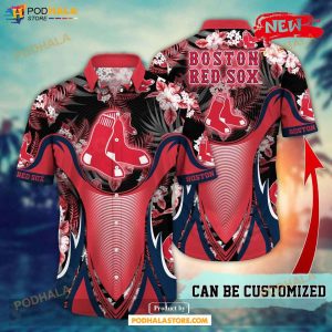 Personalized Boston Red Sox MLB Flower Summer Baseball Hawaiian Shirt