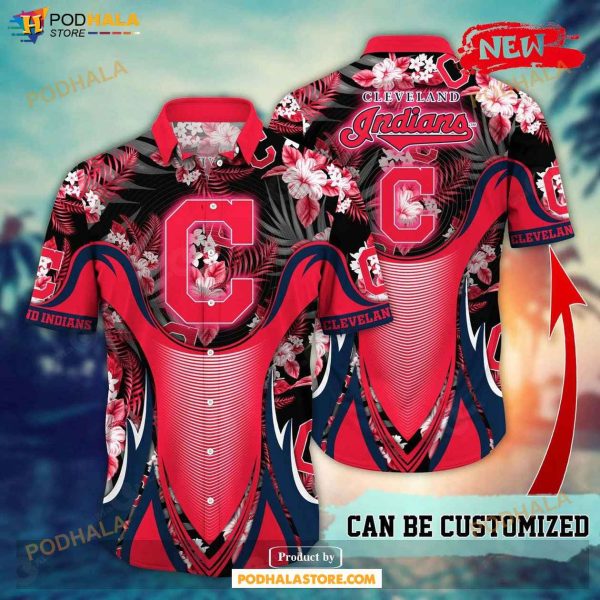 Personalized Cleveland Indians MLB Flower Summer Baseball Hawaiian Shirt