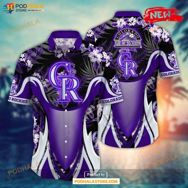 Personalized Colorado Rockies MLB Flower Summer Baseball Hawaiian Shirt