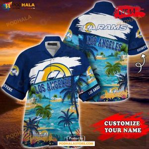 Personalized Los Angeles Rams NFL  Summer Hawaiian Shirt