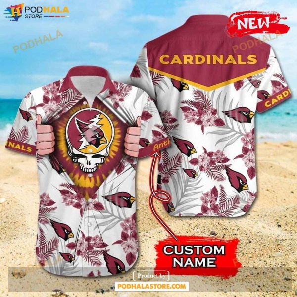 Personalized NFL Arizona Cardinals Grateful Dead Gift For Fan Hawaiian Shirt