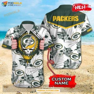 Personalized NFL Green Bay Packers Grateful Dead Gift For Fan Personalized Hawaiian Shirt