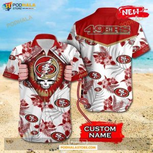 Personalized NFL San Francisco 49ers Grateful Dead Gift For Fan Hawaiian Shirt