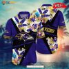 Personalized Name Baltimore Ravens NFL Flower Mix Black Summer Football Hawaiian Shirt