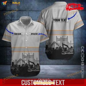 Personalized Name Heavy Equipment Industry Design For Summer Hawaiian Shirt