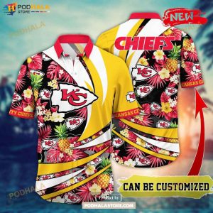 Personalized Name Kansas City Chiefs NFL Flower Pineapple Summer Football Hawaiian Shirt