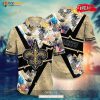 Personalized Name New Orleans Saints NFL Flower Mix Black Summer Football Hawaiian Shirt