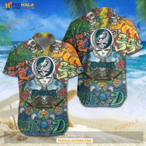 Philadelphia Eagles Grateful Dead NFL Gift For Fan Hawaiian Graphic Print