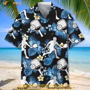 Pickle Ball Nature Print Funny Hawaiian Shirt