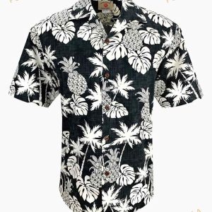 Pineapple Leaf Print Made In Funny Hawaiian Shirt