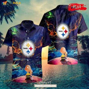 Pittsburgh Steelers Snoopy Galaxy Design Hawaiian Shirt