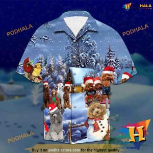 Poodle Xmas Spirit Aloha Shirt