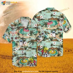 Pug Dog Funny Hawaiian Shirt