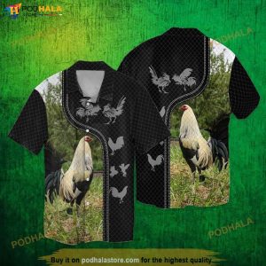 Rooster Farmer Hawaiian Shirt