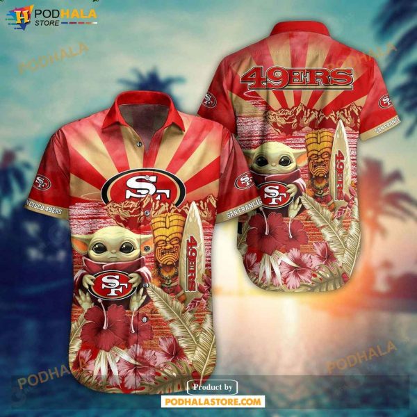 San Francisco 49ers NFL Baby Yoda Hawaiian 2023