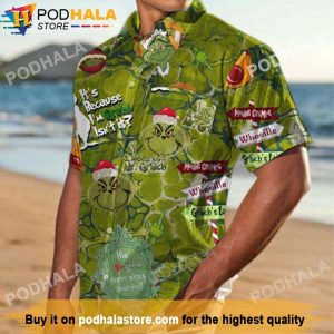 Santa Claus Grinch Hawaiian Shirt