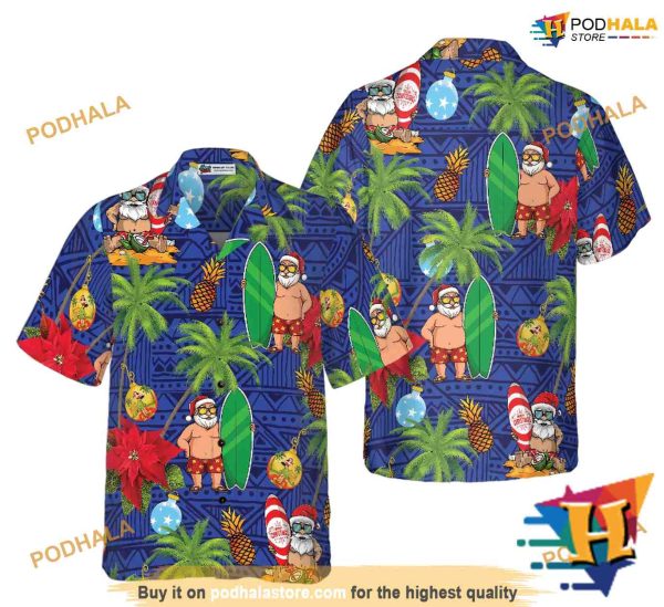 Santa Claus Hawaiian Celebration Shirt