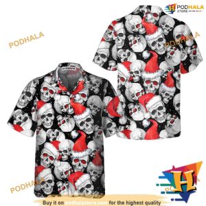 Santa Skull Christmas Tropical Shirt