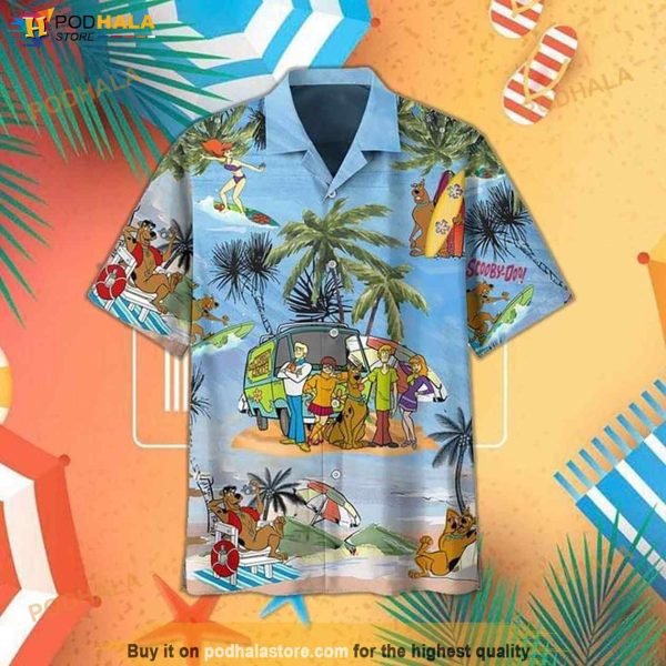 Scooby Doo Print Hawaiian Shirt