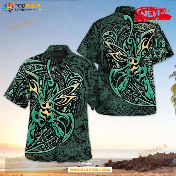 Scyther Polynesian Design Hawaiian Shirt