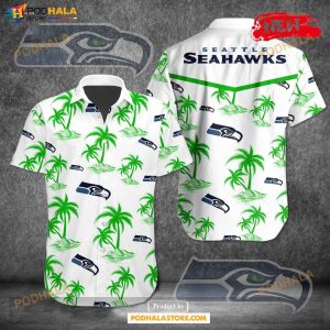 Seattle Seahawks NFL Team Tropical Coconut Hot Summer Button Hawaiian Shirt