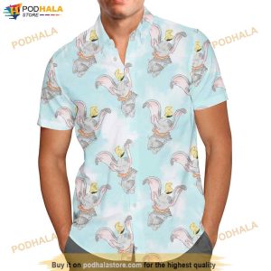 Sketch Of Dumbo Cartoon Disney Hawaiian Shirt