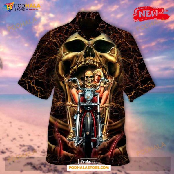 Skull And Beauty Hot Casual For Men Women Hawaiian Shirt