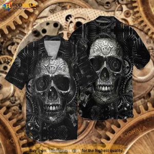 Skull Black 3 Hawaiian Shirt