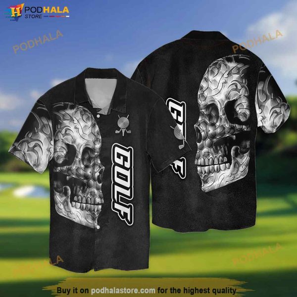 Skull Golf Hawaiian Shirt