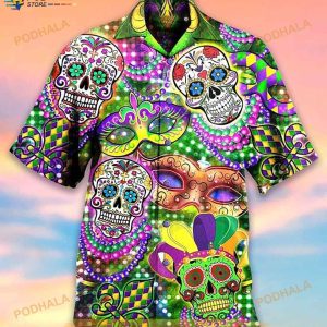 Skull Hippie 3D Print Hawaiian Shirt