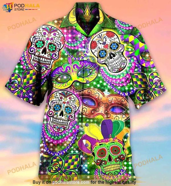 Skull Hippie 3D Print Hawaiian Shirt