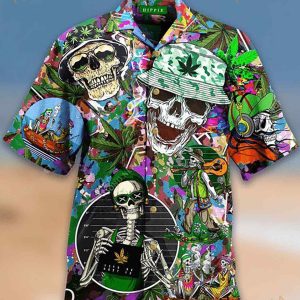 Skull Hippie Hawaiian Shirt