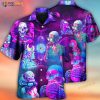 Skull Psychic Skull Face Future Style With Purple 3D Funny Hawaiian Shirt