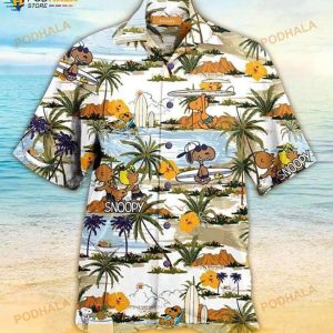 Snoopy And Friends Brown Skin Beach Cartoon Peanuts Hawaiian Shirt