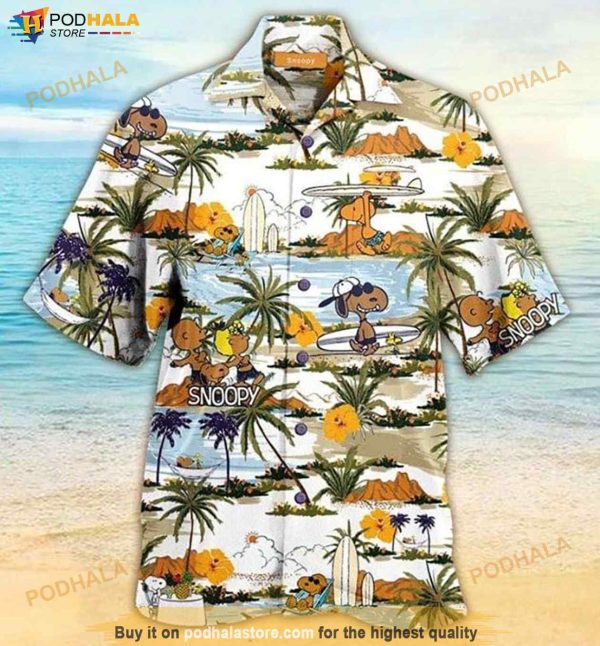 Snoopy And Friends Brown Skin Beach Cartoon Peanuts Hawaiian Shirt