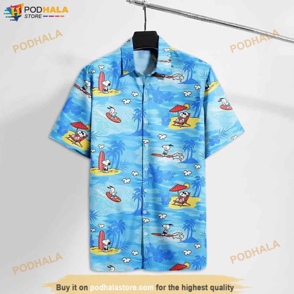 Snoopy Cartoon Peanut Beagle On The Beach Hawaiian Shirt